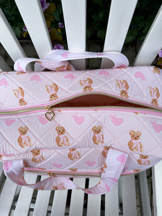 Custom love bear diaper bag